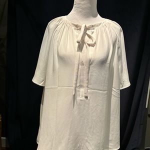 NWOT H&M Flowy White Top, Women’s L